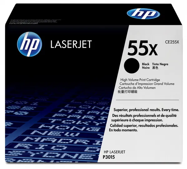 HP Cartucho de tinta original 55X de alta capacidad negro CE255X