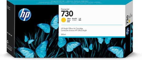 Tinta original de alta capacidad HP 730 - 300ml amarilla P2V70A