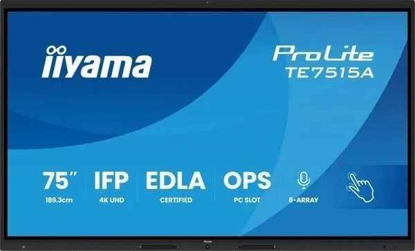 iiyama TE7515A-B2AG Panel Plano Interactivo IFP 75" VA 4K TE7515A-B2AG