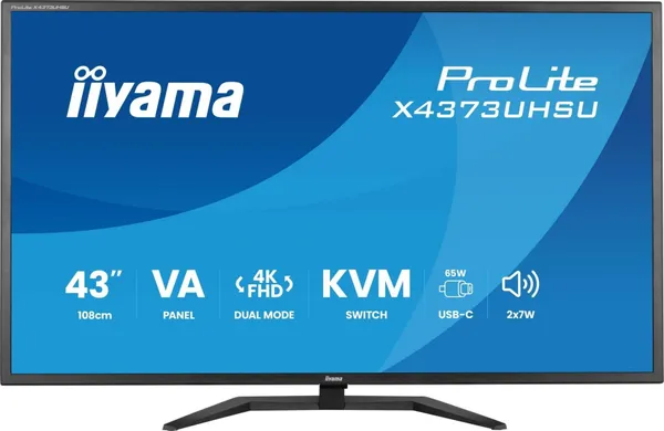 iiyama X4373UHSU-B2 Monitor ProLite 43" VA 4K 4000:1 X4373UHSU-B2
