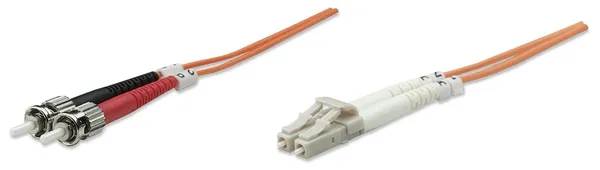 Intellinet 5.0m LC-ST M/M cable de fibra optica 5 m OM2 Naranja 470438