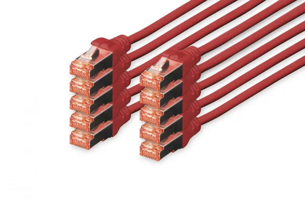 Digitus DK-1644-005-R-10 cable de red Rojo 0,5 m Cat6 DK-1644-005-R-10