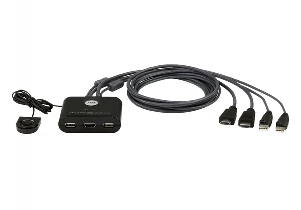 2-Port USB FHD HDMI Cable KVM Switch CS22HF-AT