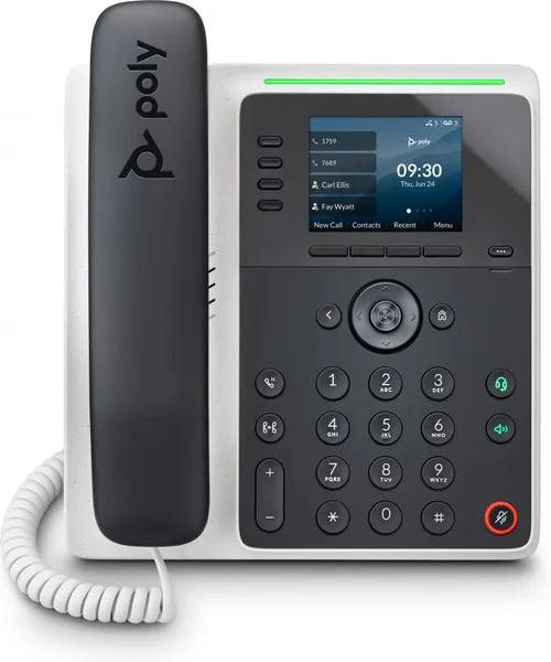 HP Poly Edge E220 IP Phone and PoE-enabled teléfono IP Negro 82M87AA
