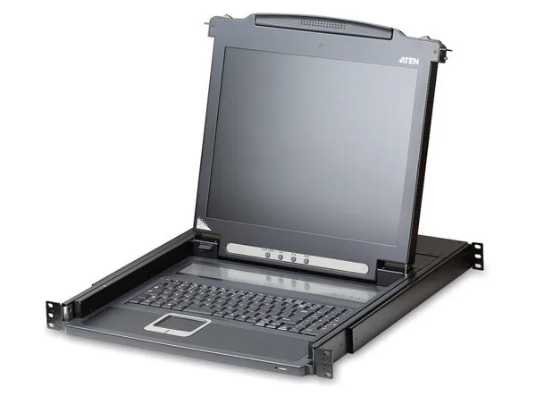 Aten CL1000M-ATA-SG PS/2 VGA 17" LCD Consola con CL1000M-ATA-SG