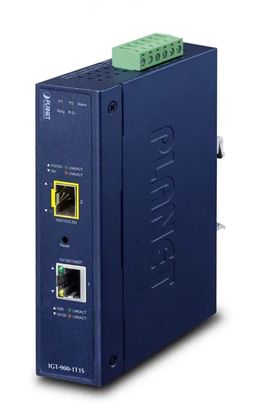 PLANET Industrial 1-Port convertidor de medio Interno IGT-900-1T1S