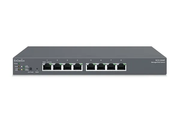 EnGenius ECS1008P Switch gestionado, 8x RJ45 Gigabit PoE 55 ECS1008P