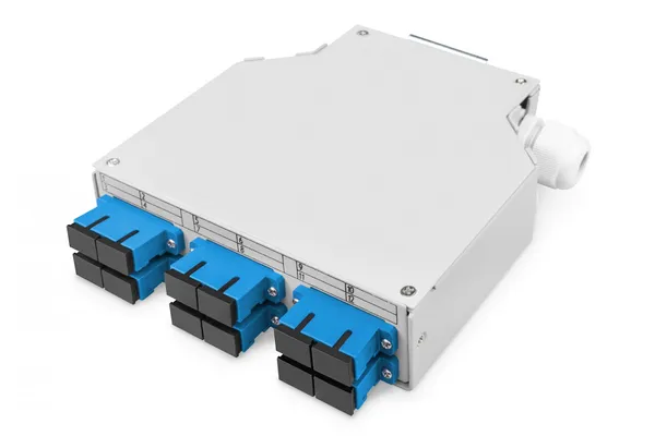 Caja de empalme de fibra óptica en riel DIN, 6x SC dúplex DN-963890