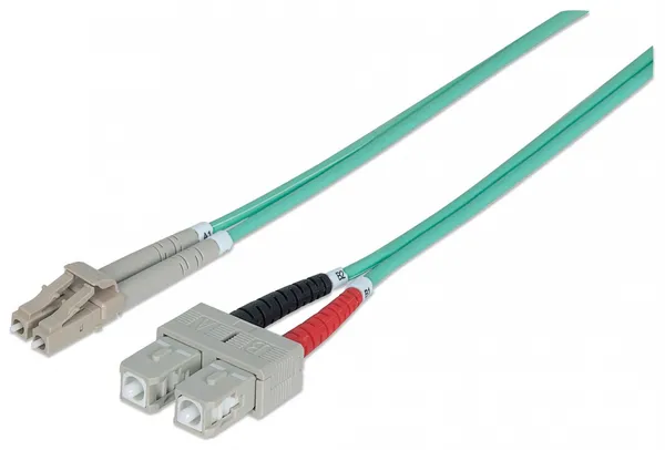 Intellinet 750165 cable de fibra optica 3 m LC SC OM3 Color 750165