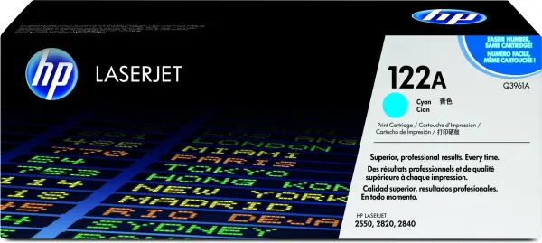 HP 122A Cyan Original LaserJet Toner Cartridge cartucho de Q3961A