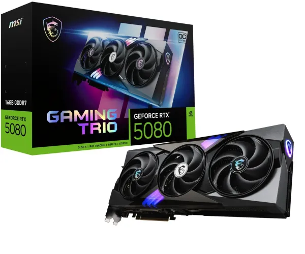 MSI GeForce RTX 5080 Gaming Trio OC 16GB RTX 5080 16G GAMING TRIO OC