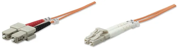 Intellinet 3.0m LC-SC M/M cable de fibra optica 3 m OM1 Naranja 471275