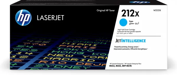 HP Cartucho de tóner Original LaserJet 212X cian de alta W2121X