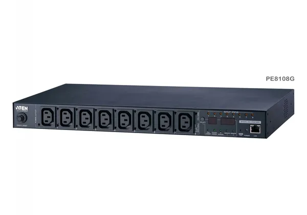 Aten PE8108G-ATB-G 10A 8-Toma 1U Toma-Metered & PE8108G-ATB-G