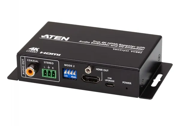 ATEN VC882 Repetidor de señales AV Negro VC882-AT-G