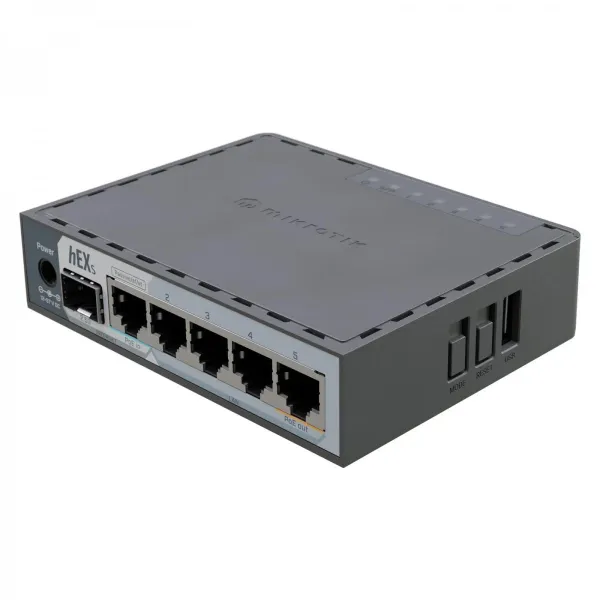 Mikrotik hEX S (versión 2025) con RouterOS L4, carcasa de E60iUGS