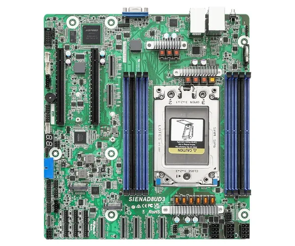 ASRock SIENAD8UD3, 1xSKT, LGA 4844, AMD EPYC 8004, SoC SIENAD8UD3