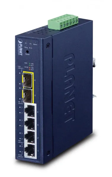 PLANET Industrial L2/L4 4-Port Gestionado L2/L4 Gigabit IGS-4215-4T2S