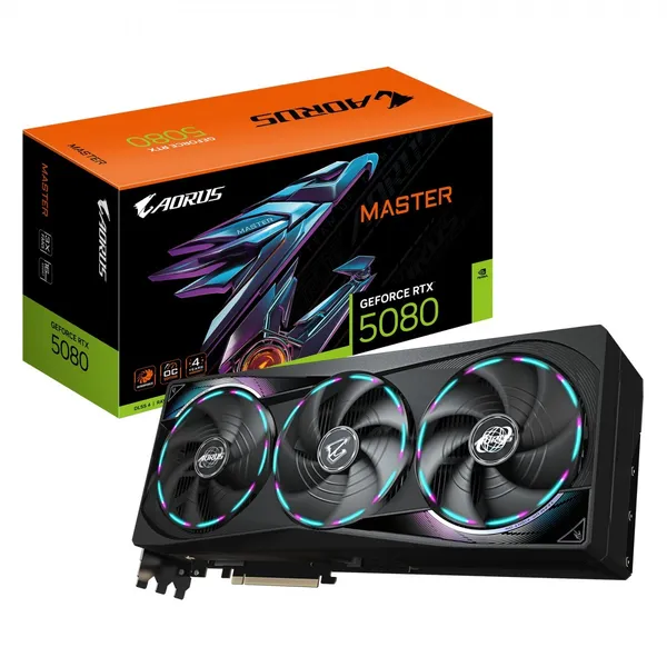 GIGABYTE AORUS GeForce RTX 5080 MASTER 16G NVIDIA GV-N5080AORUS M-16GD