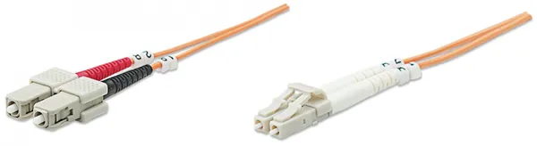 Intellinet 5.0m LC-SC M/M cable de fibra optica 5 m OM2 Naranja 470391
