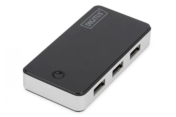 Digitus Concentrador USB 3.0, 4 puertos, color negro DA-70231