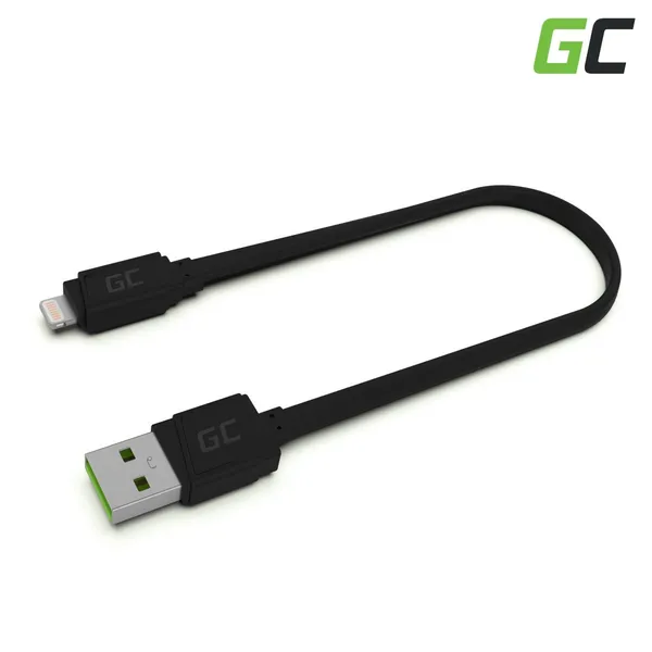 Green Cell KABGC02 cable de conector Lightning 0,25 m Negro KABGC02