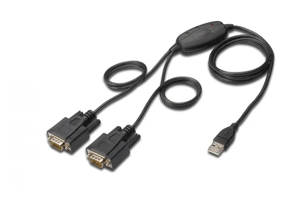 Digitus DA-70158 cable de serie Negro 1,5 m USB tipo A DB-9 DA-70158