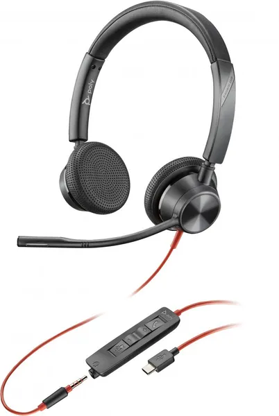 HP Poly Blackwire 3325 Stereo USB-C Headset +3.5mm Plug 8X221AA