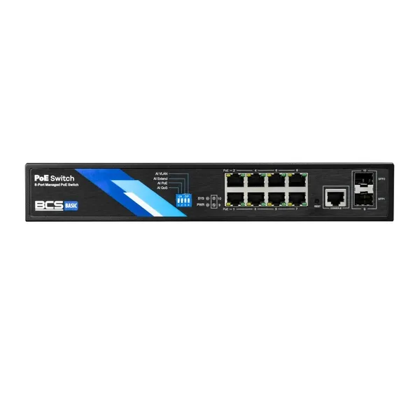 BCS BCS-B-SP08G-2SFP-M Interruptor PoE gestionado BCS-B-SP08G-2SFP-M