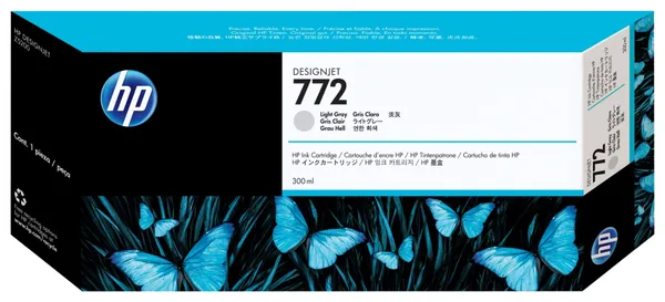 HP Cartucho de tinta DesignJet 772 gris claro de 300 ml CN634A