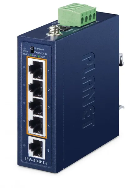 Planet ISW-504PT-E Conmutador Fast Ethernet Compacto No ISW-504PT-E