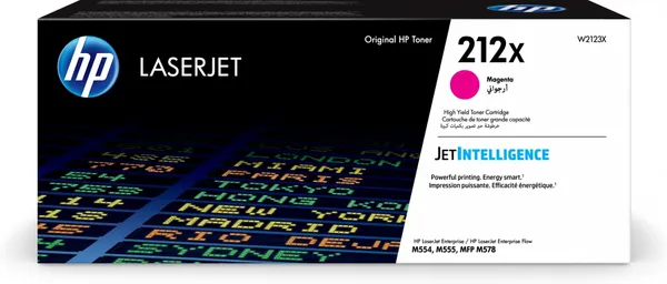 HP Cartucho de tóner Original LaserJet 212X magenta de alta W2123X