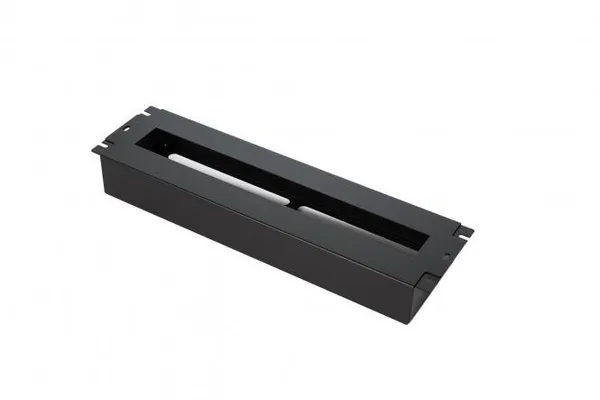 19" panel with DIN rail for modular equipment TN-19-PS3U-BK