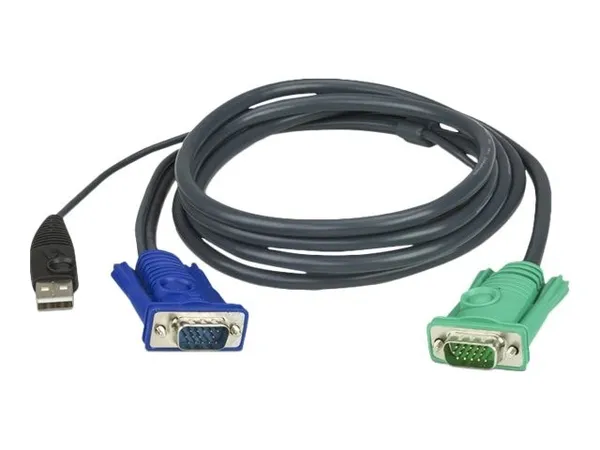 ATEN Cable KVM USB con SPHD 3 en 1 de 1,8 m - 1,8 m - VGA - 2L-5202U