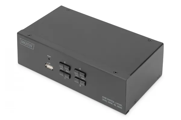 Digitus DS-12883 interruptor KVM Negro DS-12883