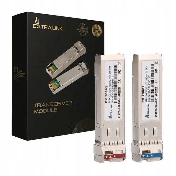 Extralink SFP+ 10G WDM 1270/1330NM SM 2KM red modulo EX.28662