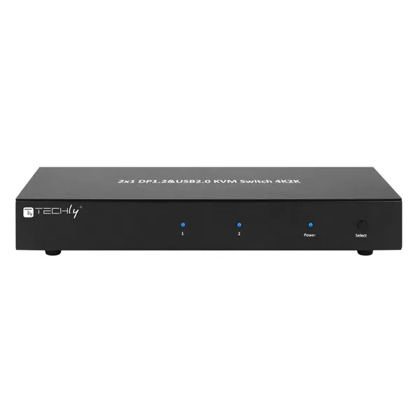 Techly IDATA DP-KVM2 Interruptor KVM 2x1 DisplayPort/USB IDATA DP-KVM2