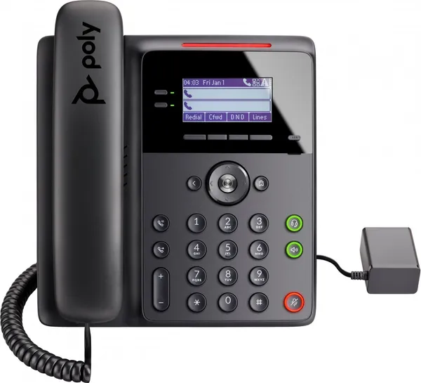 HP Poly Edge B30 IP Phone and PoE-enabled teléfono IP Negro 4 82M84AA