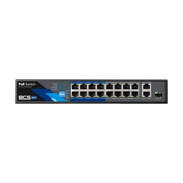 BCS BCS-B-SP1602G-1SFP Switch PoE de 16 puertos con BCS-B-SP1602G-1SFP
