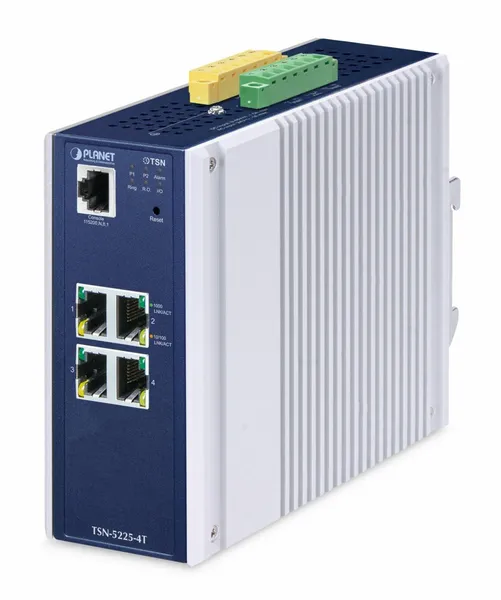 PLANET IP30 DIN-rail Industrial L2+ Gestionado L2+ Gigabit TSN-5225-4T