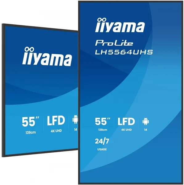 iiyama LH5564UHS-B1AG Pantalla de señalización 55" VA LH5564UHS-B1AG