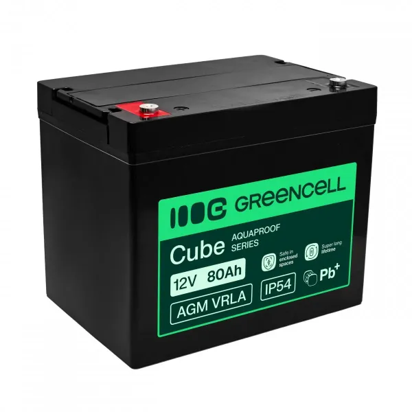Batería de mantenimiento libre Green Cell AGM VRLA 12V AGM12V80AH-H