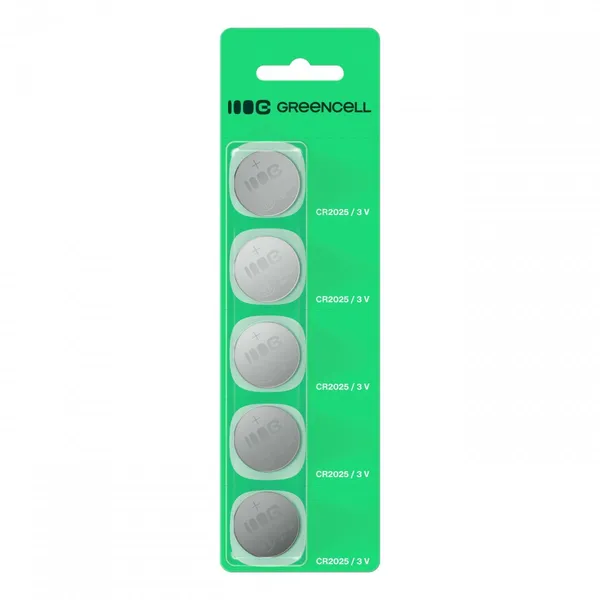Green Cell X5CR2025 5x Pila de litio tipo botón CR2025 CR X5CR2025