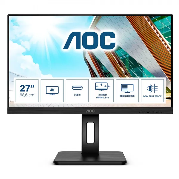 AOC U27P2CA pantalla para PC 68,6 cm (27") 3840 x 2160 Pixeles U27P2CA