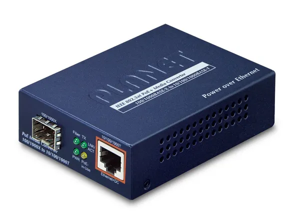 PLANET GTP-805A convertidor de medio 1000 Mbit/s Azul GTP-805A