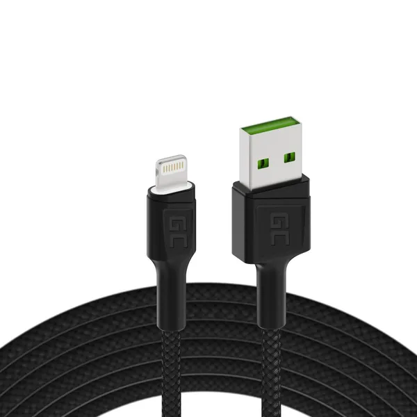 Green Cell KABGC05 cable de conector Lightning 1,2 m Negro KABGC05