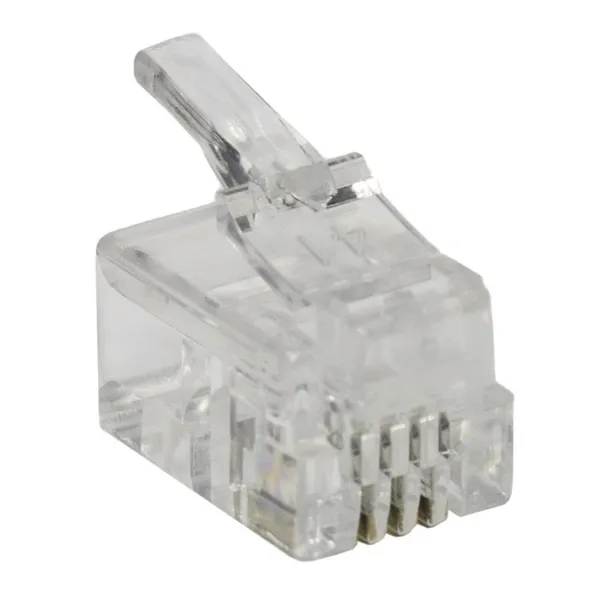 RJ9 Modular plug (4P4C), unshielded, stranded cable X-ML-MP04-4-15