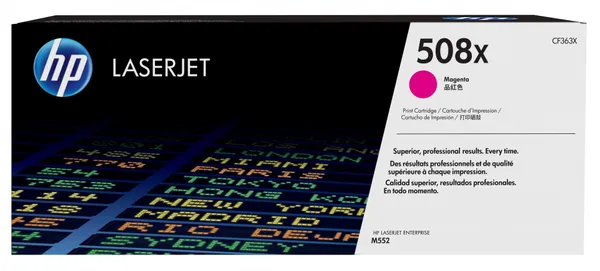 HP Cartucho de tóner original LaserJet 508X magenta de alta CF363X