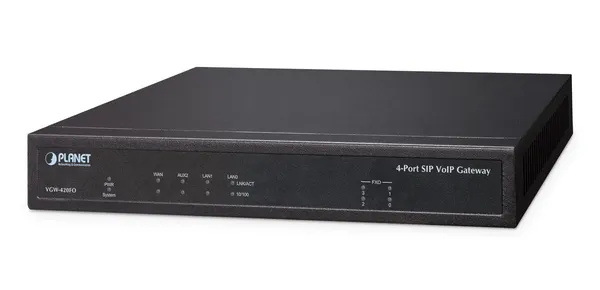 PLANET 4-Port SIP VoIP Gateway (4*FXO): IETF SIP 2.0, T.38 VGW-420FO
