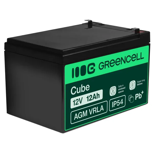 Green Cell AGM Battery 12V 12Ah - Batterie - 12.000 mAh Sealed AGM07